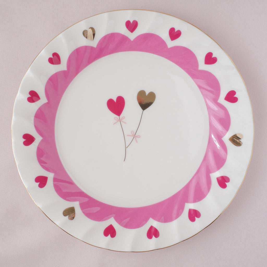 <10010>Heart Plate(shocking pink)