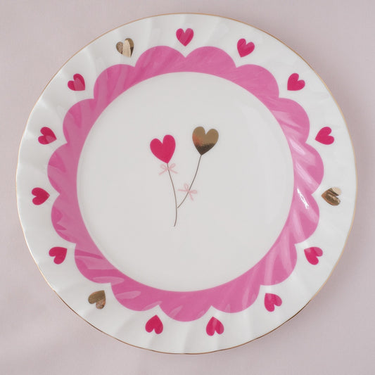 <10010>Heart Plate(shocking pink)