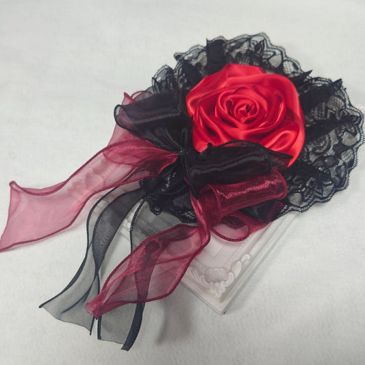 <02022>Large rose headdress (red x back)