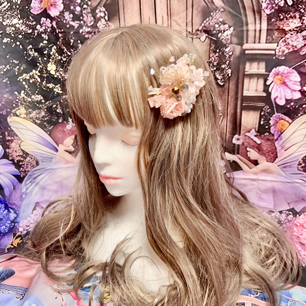 <30046>Cherry blossom beads hair clip A