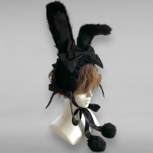 <03002>Headdress: Bunny ears (Black)