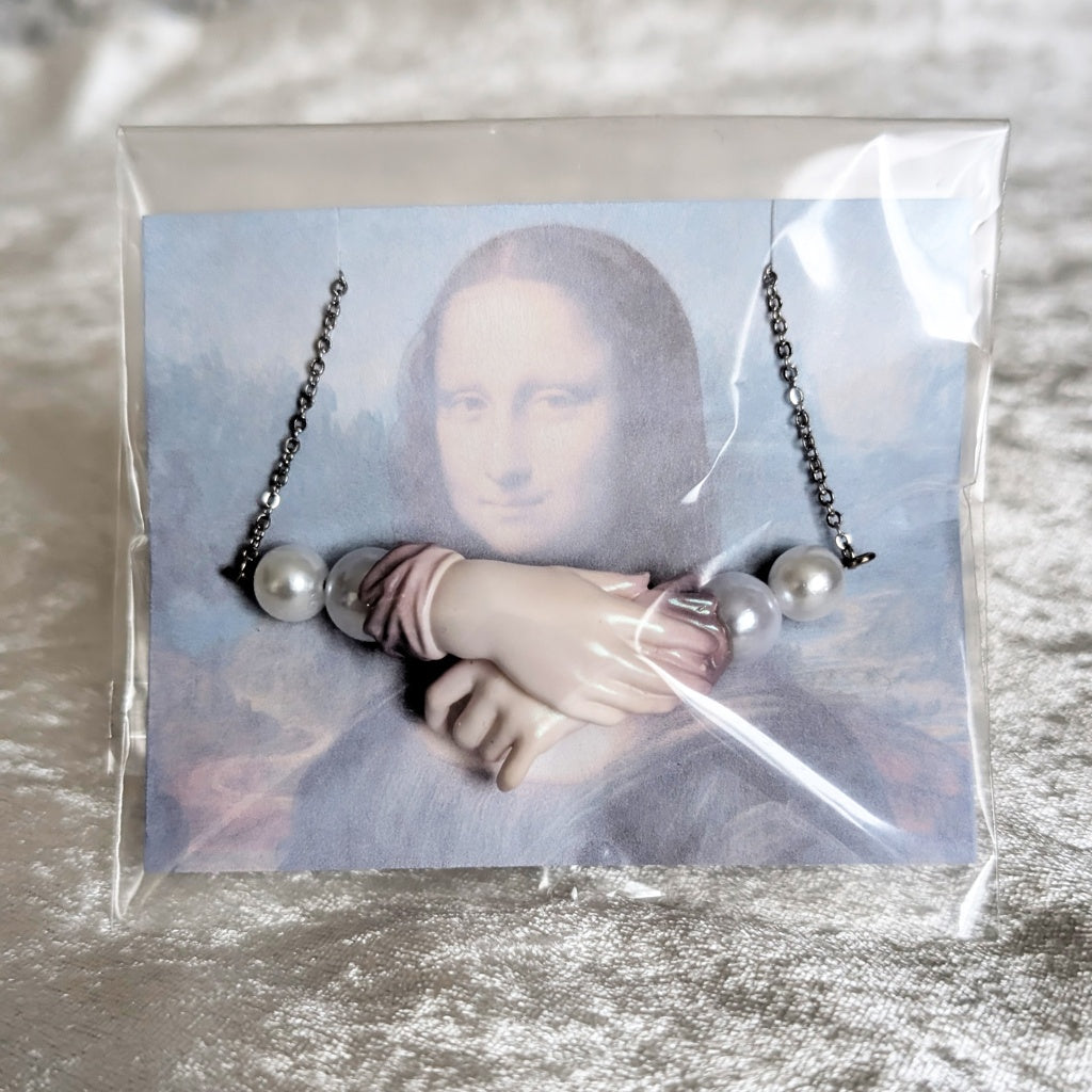 <33032>Painting, Mona Lisa chain necklace(01)