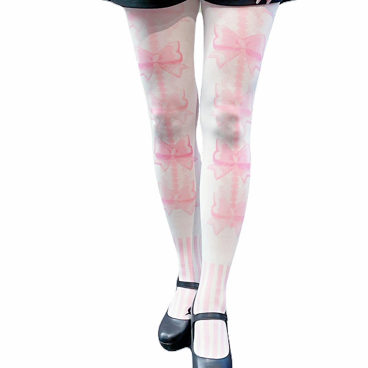 <13011>Tights that pursue cuteness（Ivory×Pink）Size：L-LL