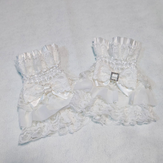 <02046>Arm cover (white buckle ribbon)