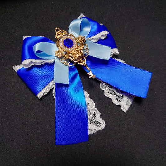 <02012>Magical Girl Ribbon Necklace (blue)