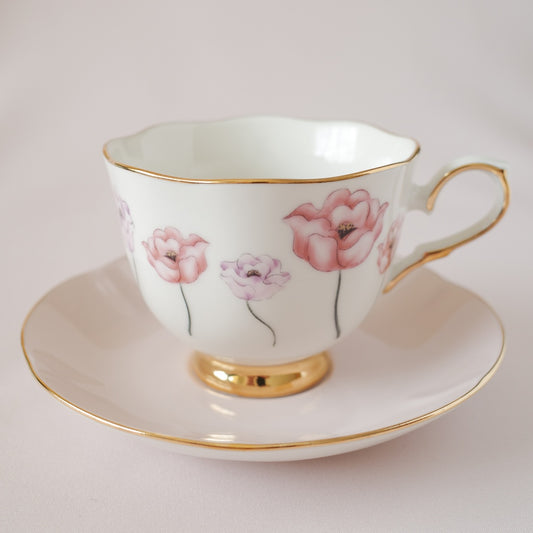 <10004>Teacup & Saucer Set(flower)