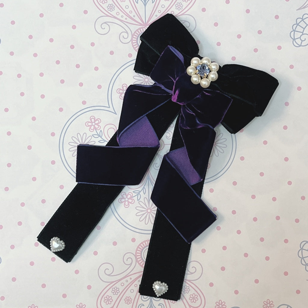 <13006>Pretentious lady's hair clip（Violet×Tanzanite）