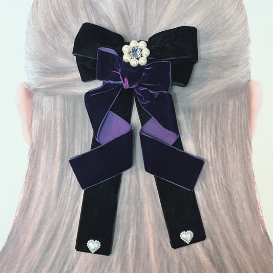 <13006>Pretentious lady's hair clip（Violet×Tanzanite）