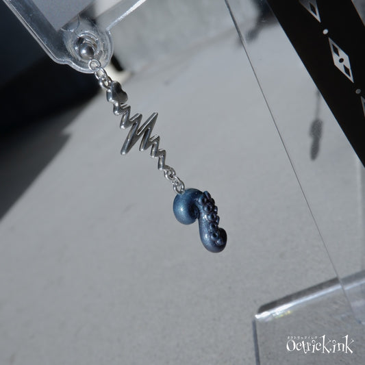 <22050>KRAKEN Heart Beat Single clip-on earring(Ocean)