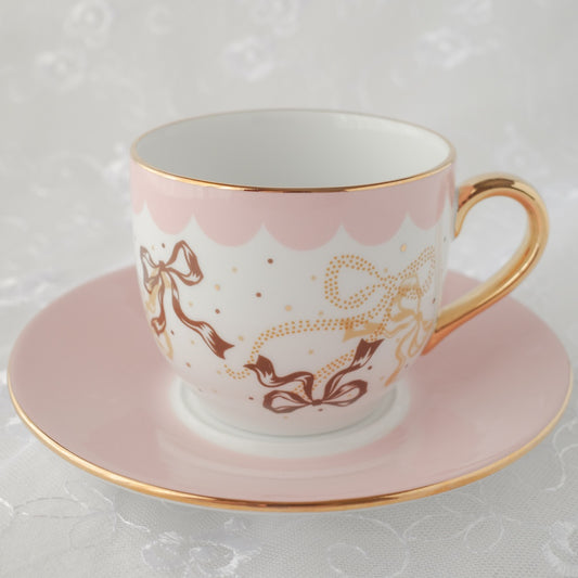 <10002>Coffee Cup & Saucer Set(pink)