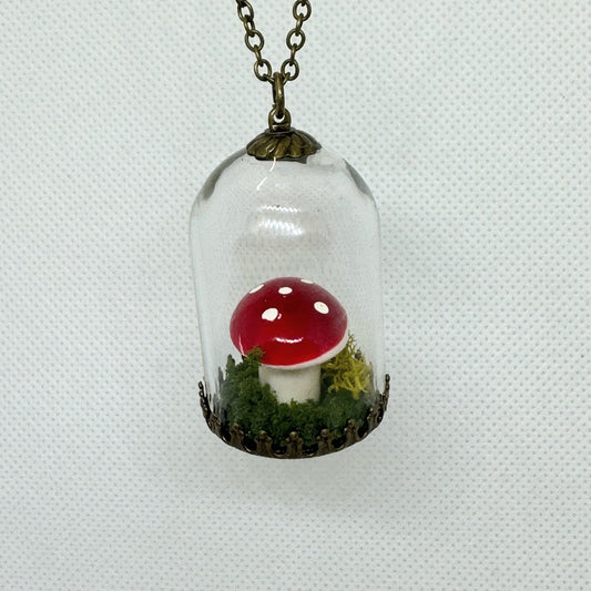 <18032>Mushroom Necklace（red）