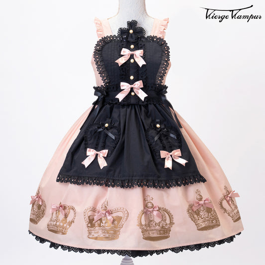 <31005>Crown Apron JSK<br> (pink)