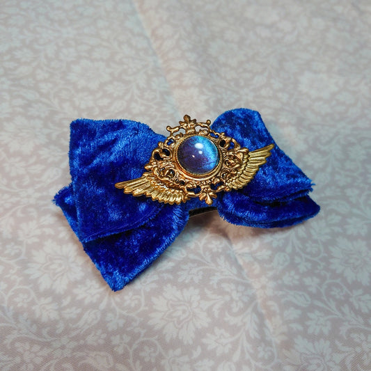 <02043>Morpho butterfly velour ribbon