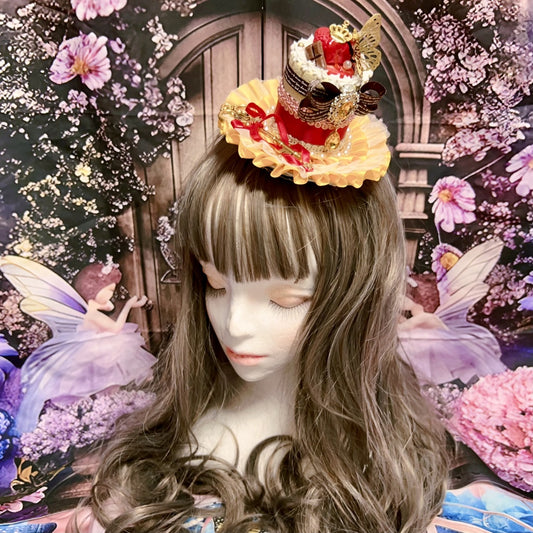 <30014>yellow cake hat(strawberry)