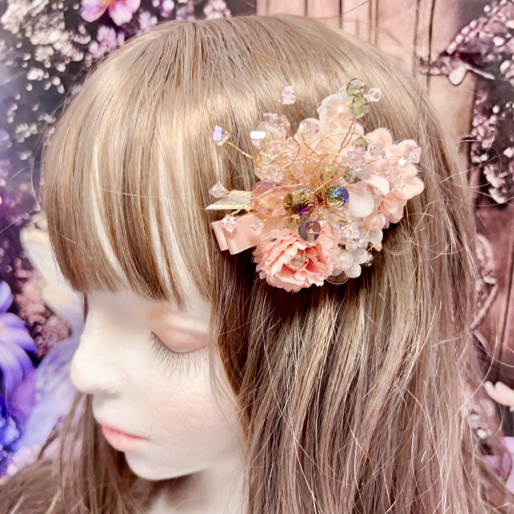 <30046>Cherry blossom beads hair clip A