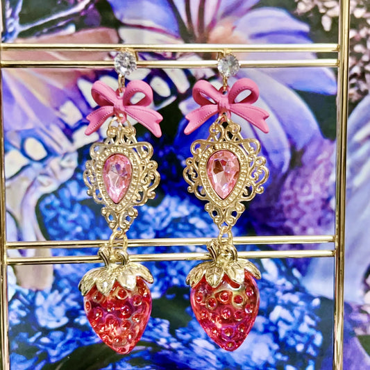 <30003>earring(pink strawberry)