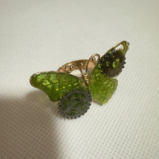 <18081>Butterfly Ring B（lightgreen）