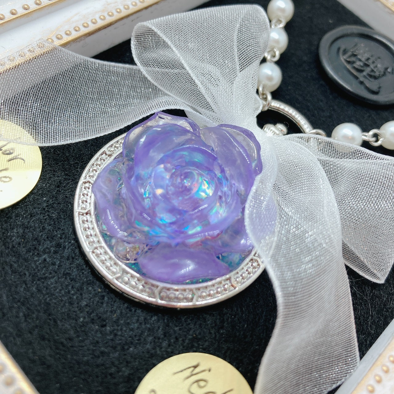 <12005>Magical ice rose necklace p＆b