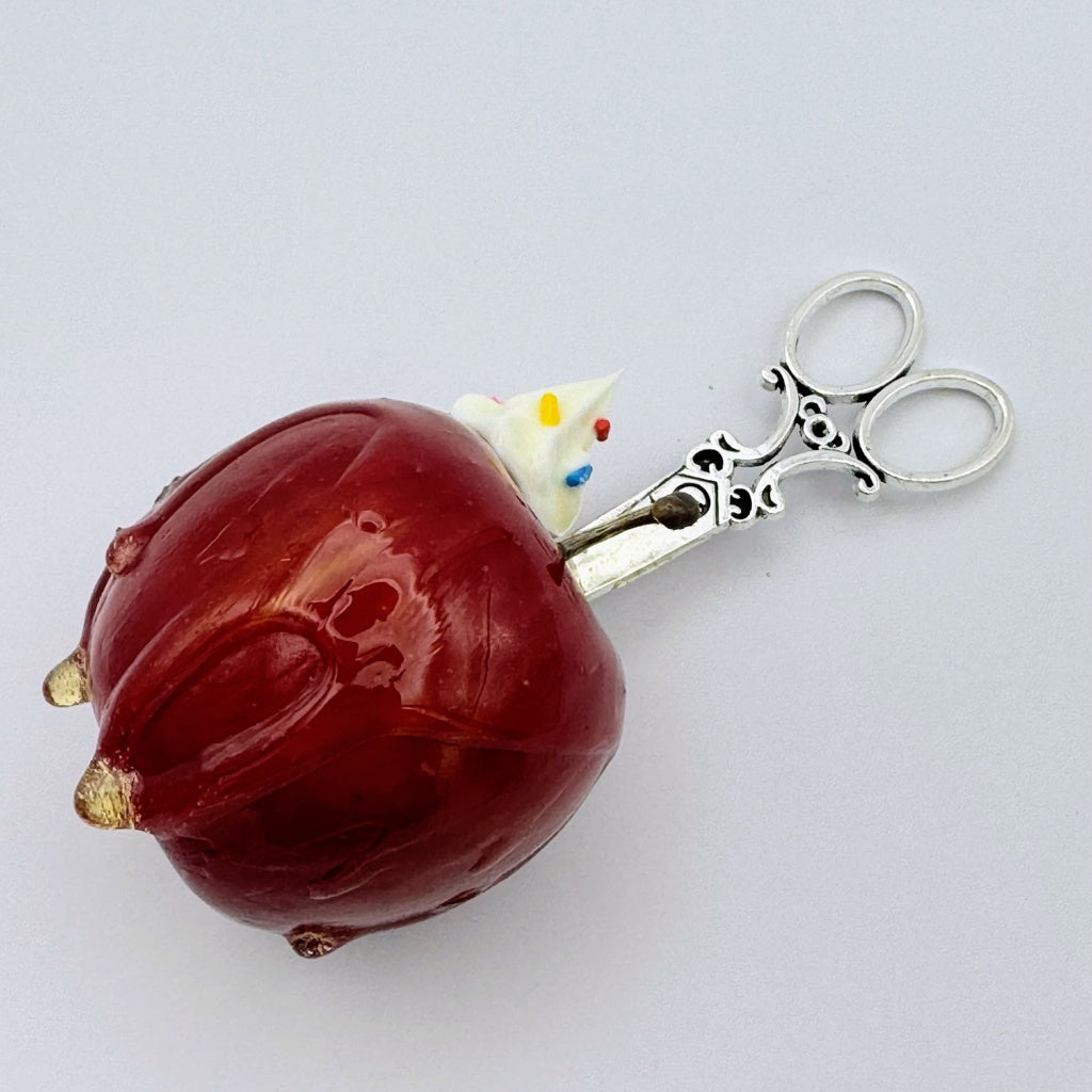 <18038>Honey Apple Necklace (Red× Cream）45ｍｍ