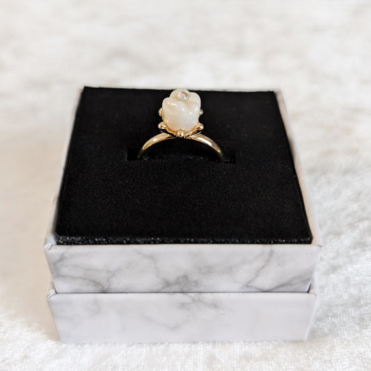 <33015>Diamond cavity ring(gold)