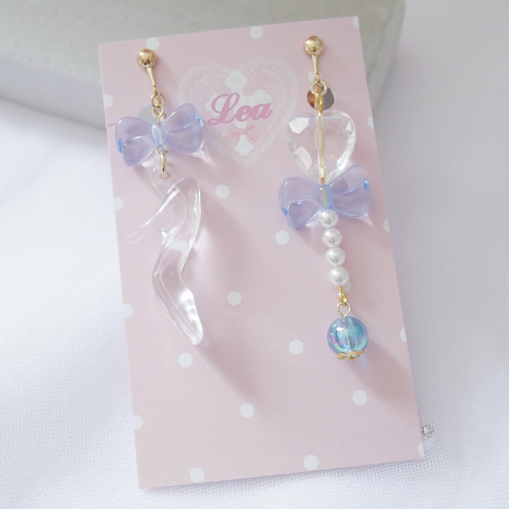 <15027>Princess earrings (blue)