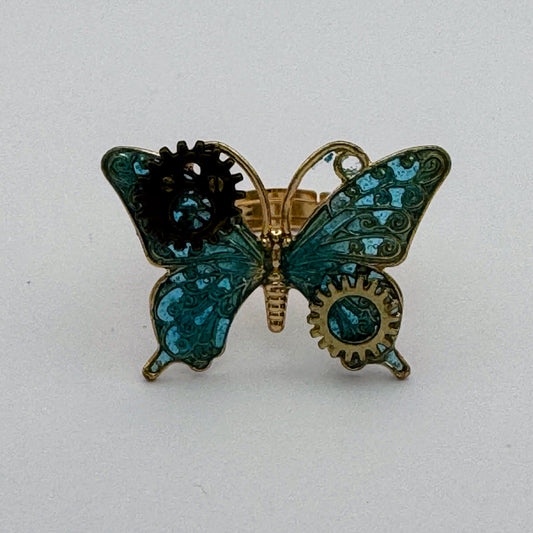 <18077>Butterfly Ring（blue）