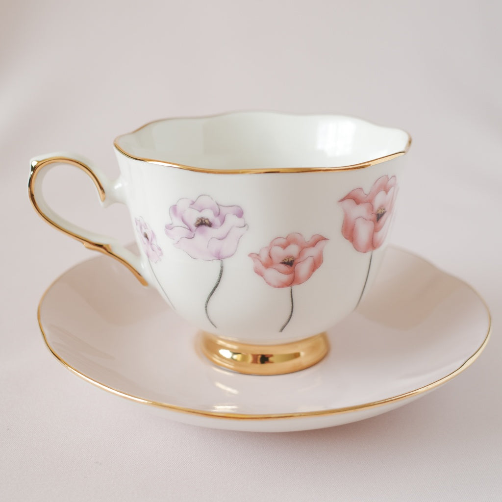 <10004>Teacup & Saucer Set(flower)