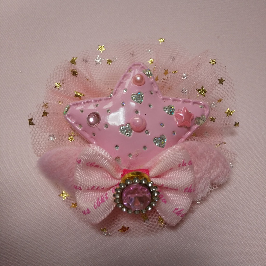 <35078>Twinkle little star hair clip (pink)