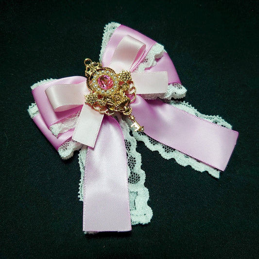 <02014>Magical Girl Ribbon Necklace (pink)