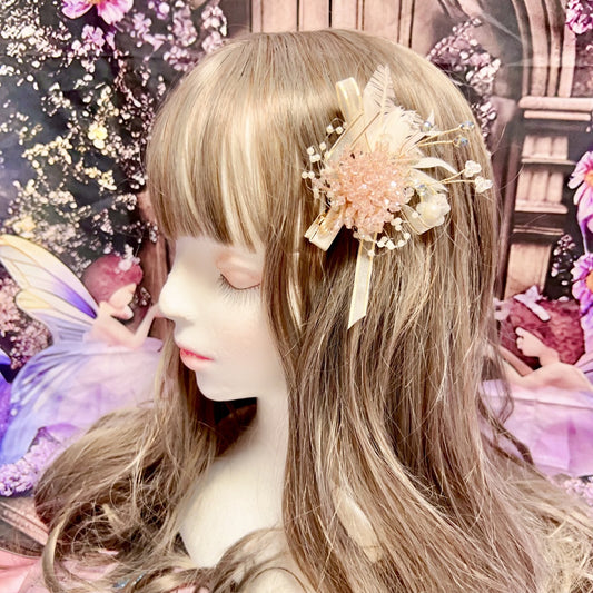 <30047>Cherry blossom beads hair clip B