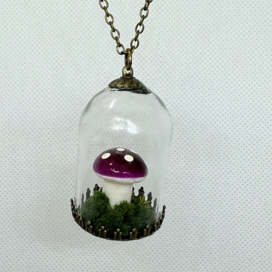 <18031>Mushroom Necklace（purple）