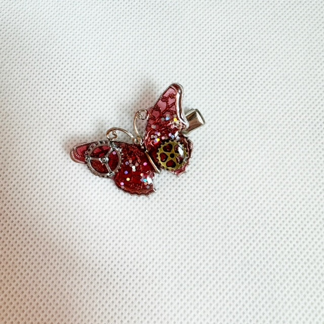 <18066>Butterfly Clip Pin（red）