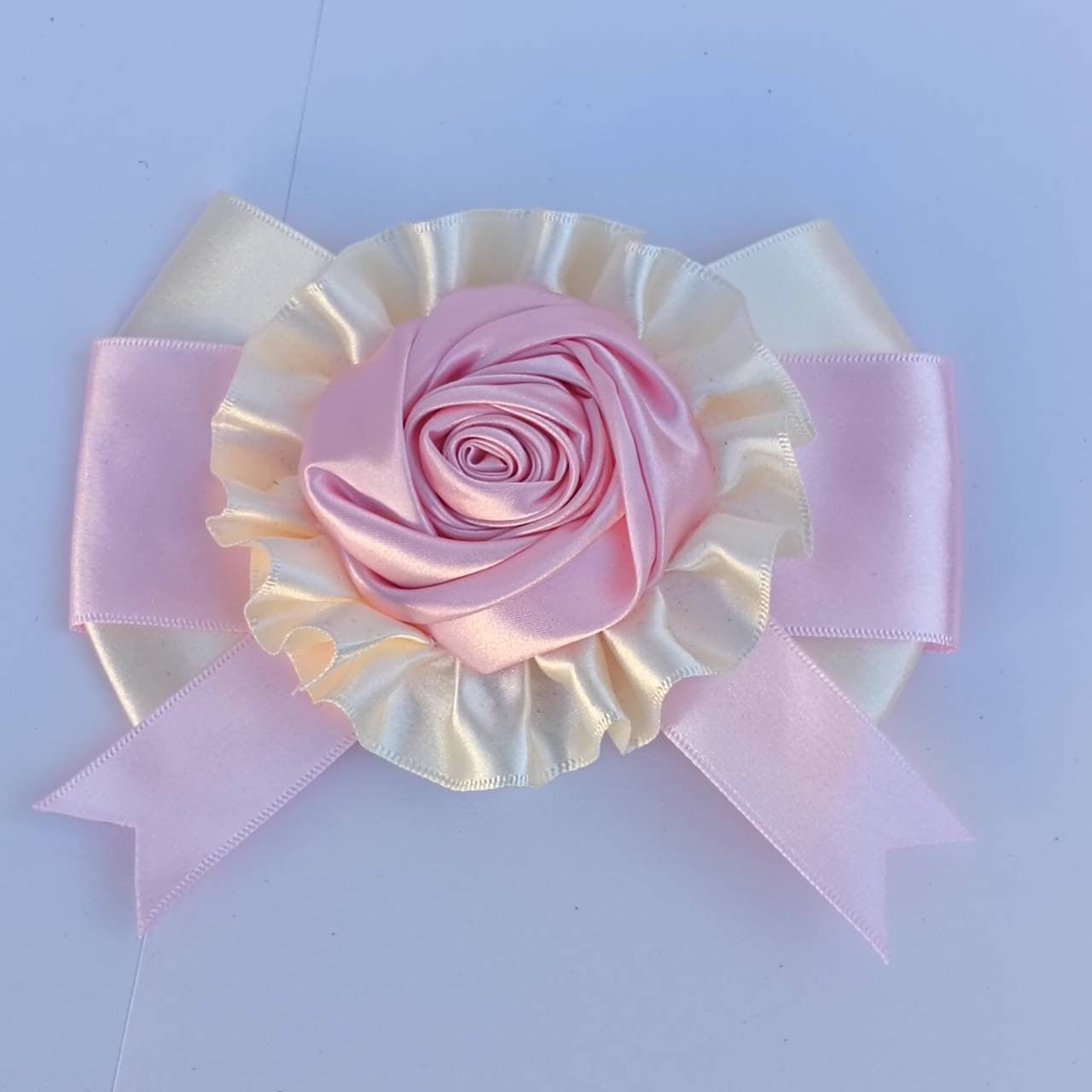 <09020>Rosette style brooch(pink)