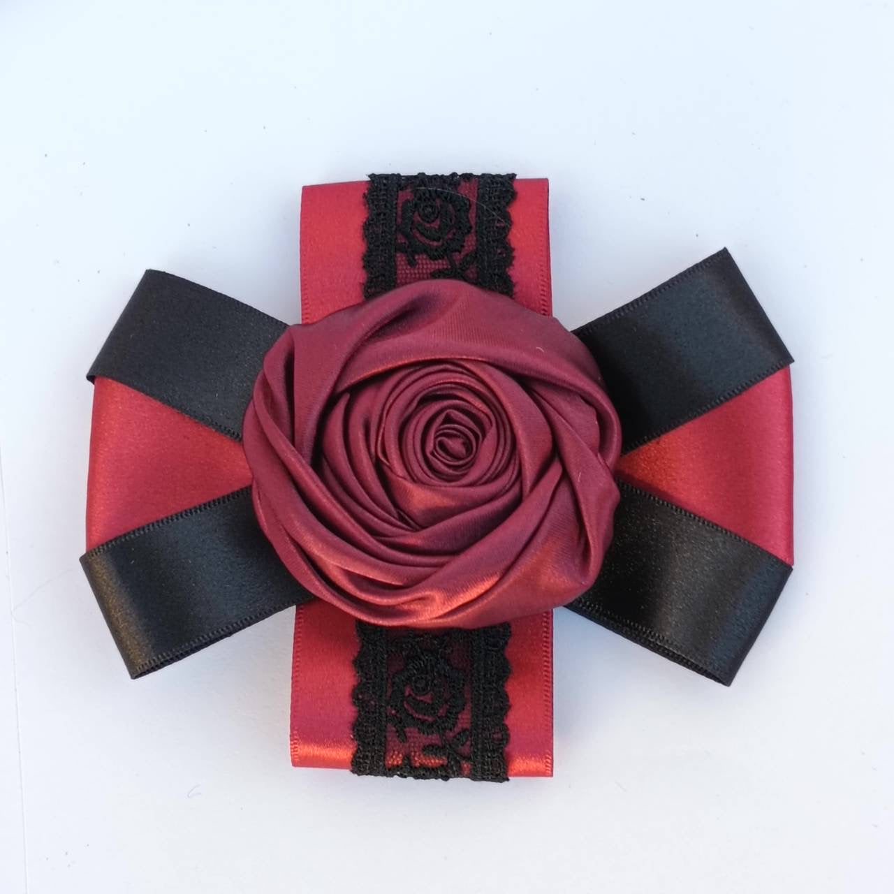 <09026>Ribbon Clip(dark red)