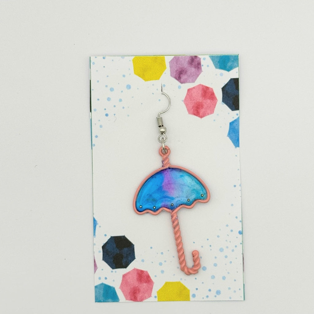 <18022>Lollipop Umbrella Earrings（pinkblue）