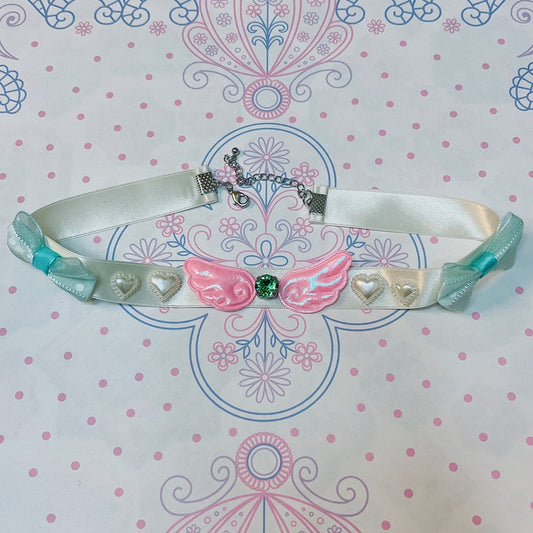 <13062>Yume Kawaii Magical Girl Choker（White×Pink）