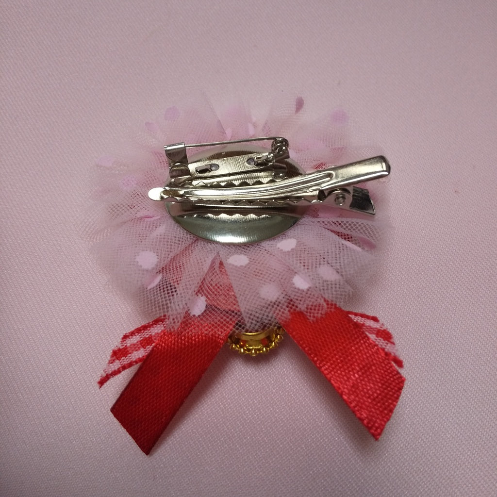 <35071>Strawberry brooch (pink)