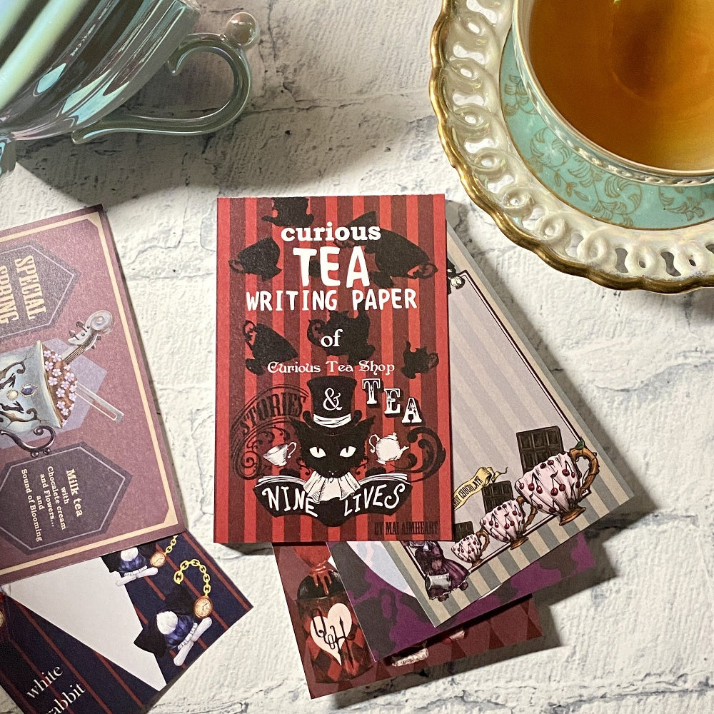 <24006>Black Cat Tea Shop notepad