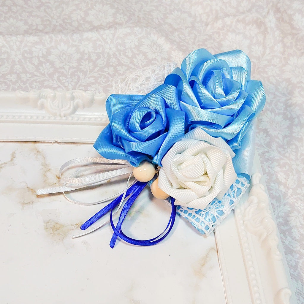 <02028>Totally Rose Corsage (blue)