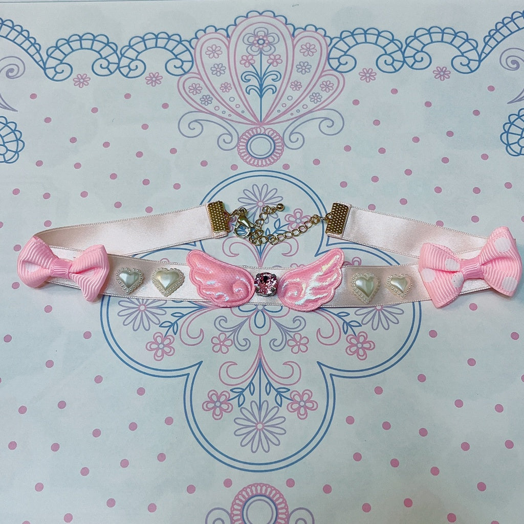 <13064>Yume Kawaii Magical Girl Choker（Light Pink×Pink）