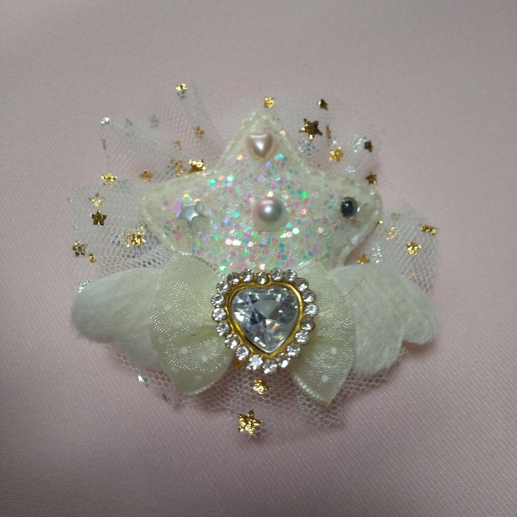 <35075>Twinkle twinkle star hair clip (white wings)