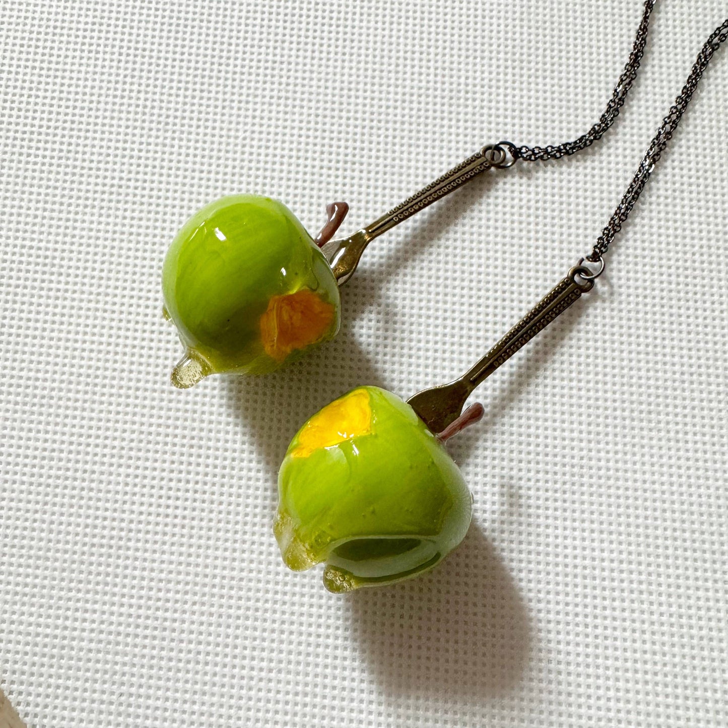 <18049>Green Apple Honey Necklace 25ｍｍ