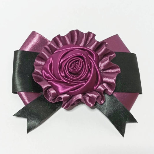 <09016>Rosette style brooch(purple)