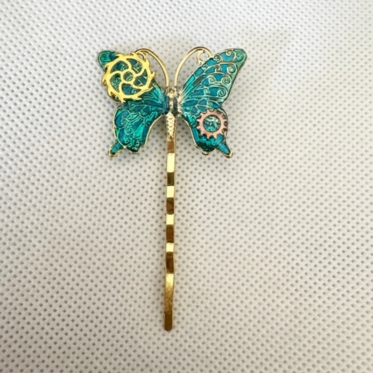 <18061>Butterfly Hairpin（lightblue）