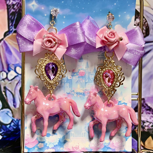 <30033>earring(unicorn-lavender)