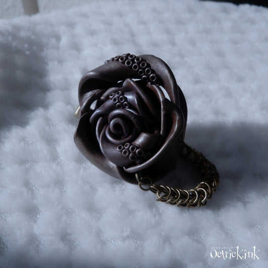 <22052>【One-of-a-kind]】KRAKEN Deep sea Яose Brooch 2405