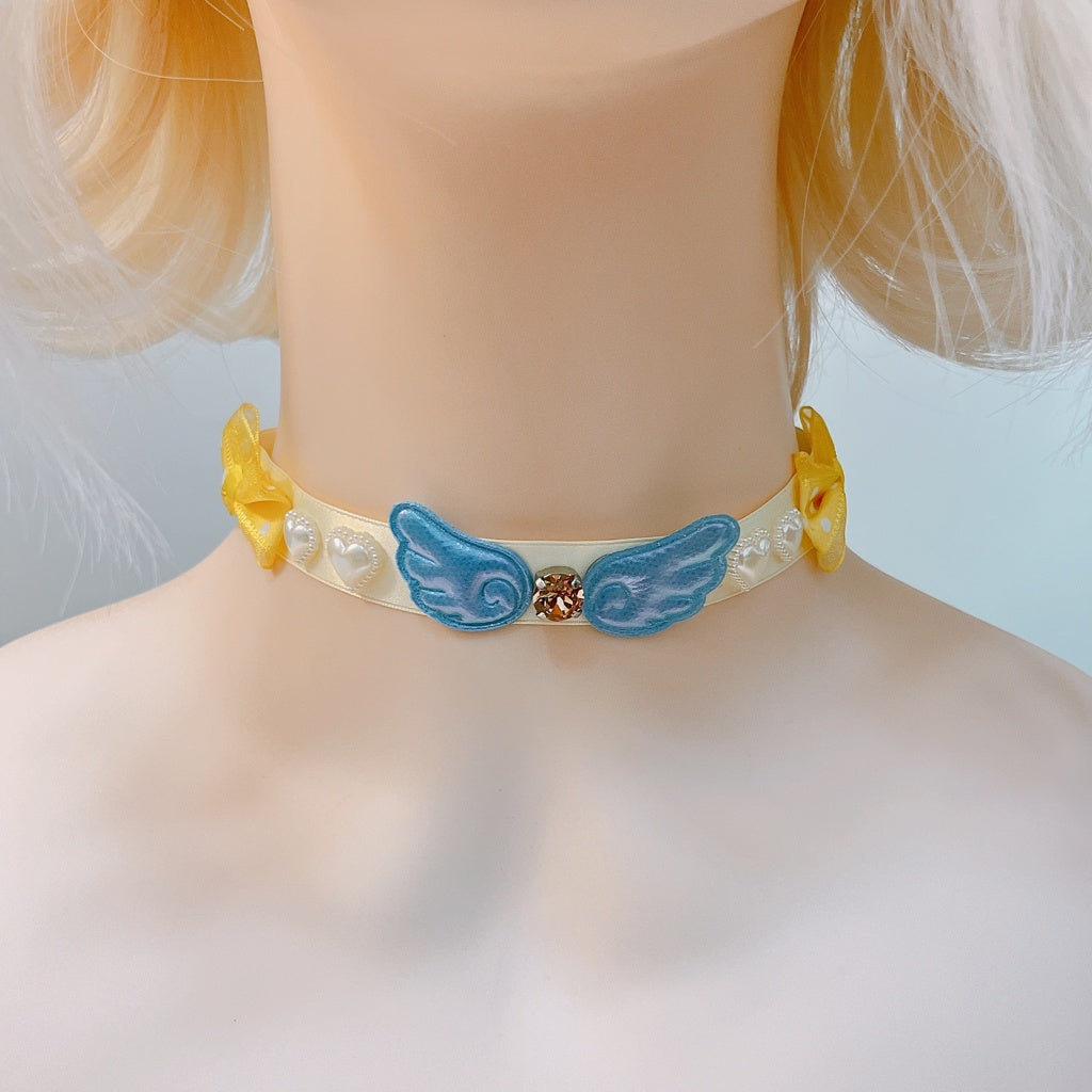 <13066>Yume Kawaii Magical Girl Choker（Light yellow×Light blue）