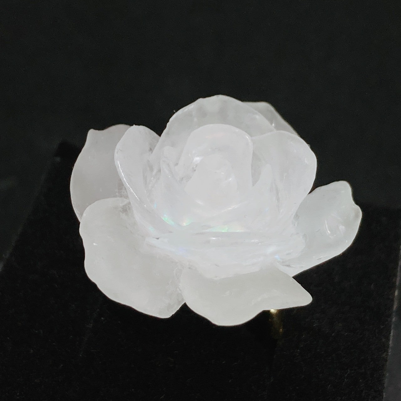 <12024>Frozen ice rose ring