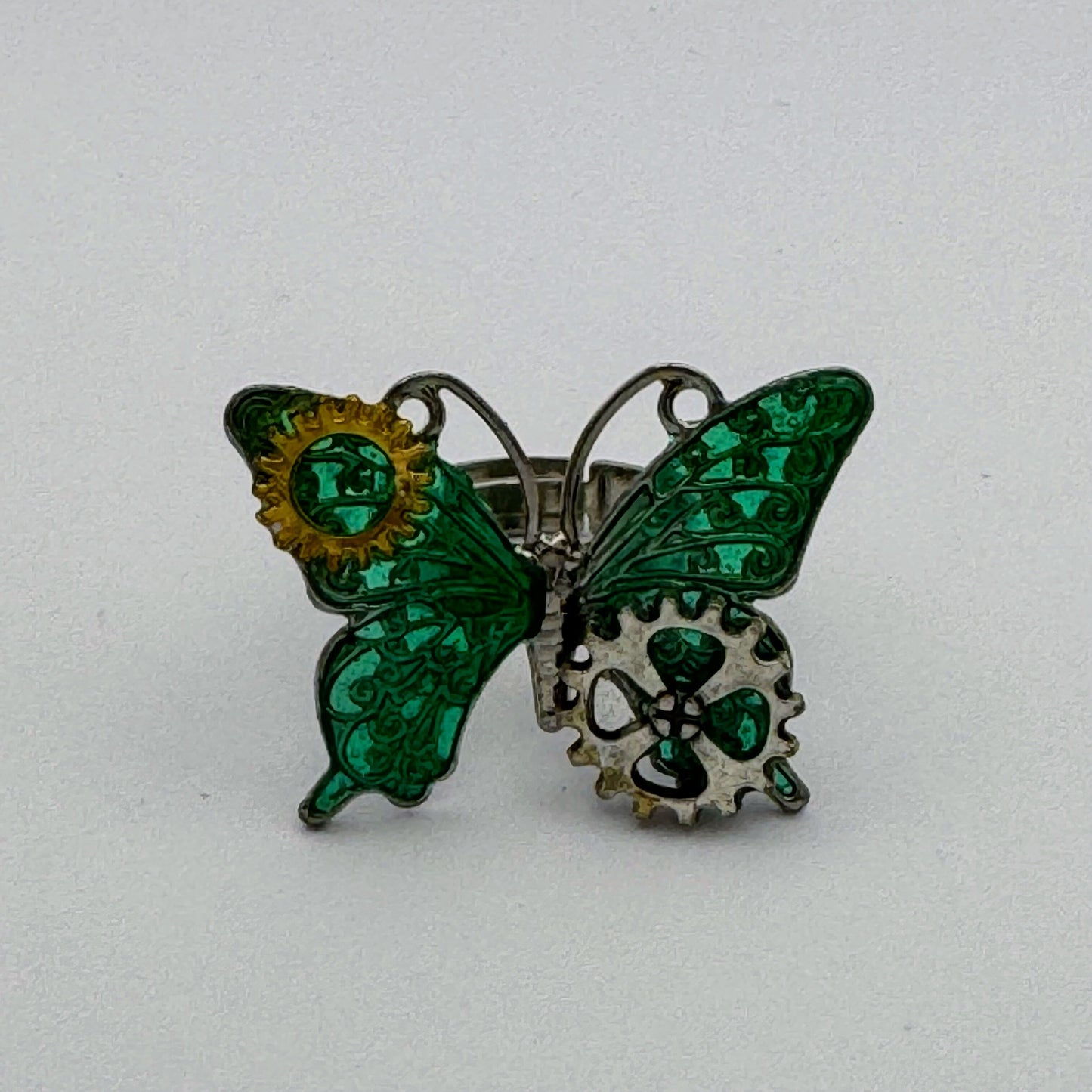 <18074>Butterfly Ring（green）