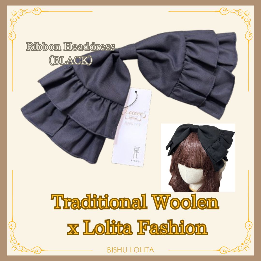 <27001>Ribbon Headdress(BLACK)